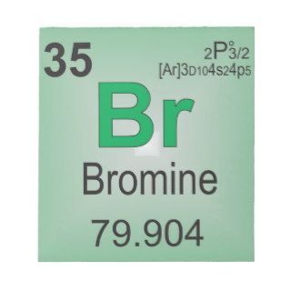 Bromine Individual Element of the Periodic Table Notepads