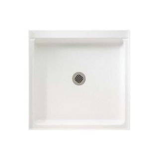 Swanstone 42 in. x 36 in. Solid Surface Single Threshold Shower Floor in White SF04236MD.010