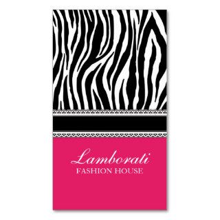 Zebra Print Fashion Designer Lace Elegant Modern Business Card Template