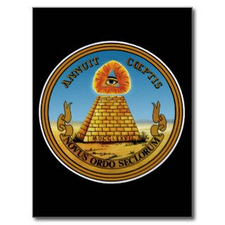 Pyramid and Eye   All Seeing Eye   Great Seal ~ Post Card