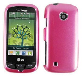 LG COSMOS TOUCH UN 270 GLOSSY PINK GLOSSY CASE ACCESSORY SNAP ON PROTECTOR: Cell Phones & Accessories