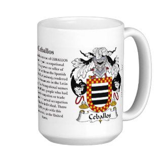 Ceballos, the Origin, the Meaning and the Crest Mug