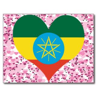 Buy Ethiopia Flag Postcards