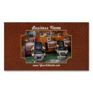 Barber   Frenchtown, NJ   Two old barber chairs  Business Card Templates