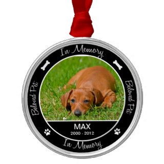 Memorial   Loss of Dog  Custom Photo/Name Ornament