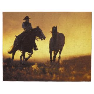 NA, USA, Oregon, Seneca, Ponderosa Ranch, Cowboy 3 Puzzles