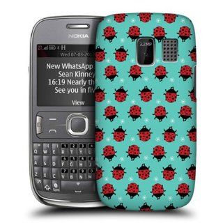 Head Case Designs Cyan Ladybug Bugged Life Design Snap on Back Case For Nokia Asha 302: Cell Phones & Accessories