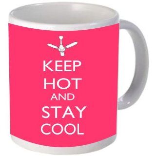 Rikki KnightTM Keep Hot and Stay Cool Tropical Pink Color Design 11 oz Photo Quality Ceramic Coffee Mug Cup   FDA Approved   Dishwasher and Microwave Safe: Kitchen & Dining