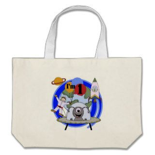Outer Space 1st Birthday  T shirts and Gifts Canvas Bag