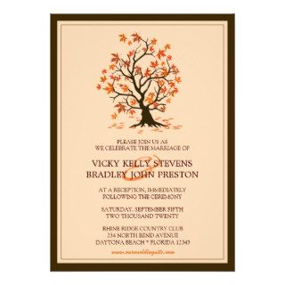 Fall Wedding Reception Invitation Template