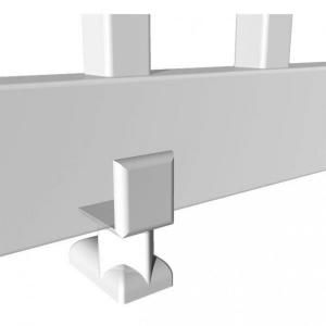 RDI Crossover 4 in. Vinyl White Finish Level Rail Support Kit for Rail Sections 8 ft. and Over EALRS