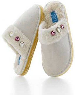 MOGO Cream Mosies GET MOGO Slippers   Youth Size 11/12 * Charm Letter Collection Tin  