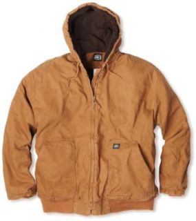 Key Apparel Men's Premium Insulated Fleece Lined Hooded Duck Jacket, Saddle, Large Tall Clothing
