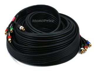 Monoprice 102776 50 Feet 18AWG CL2 Premium 5 RCA Component RG6 U Video Coaxial Cable   Black: Electronics