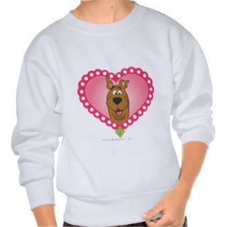 Scooby Doo   Scooby in a Heart Frame Pull Over Sweatshirts