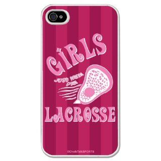 Girls Just Wanna Play Lacrosse iPhone Case (iPhone 4/4S): Cell Phones & Accessories
