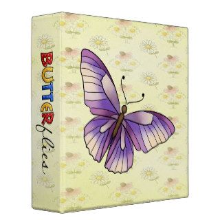 Cute Purple Butterfly ~ 2" School Binder