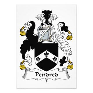 Pendred Family Crest Custom Announcements