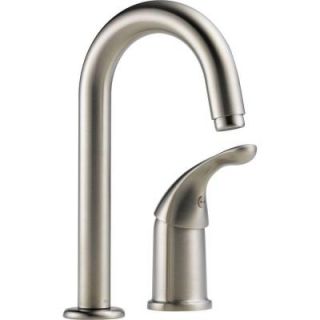 Delta Waterfall Single Handle Bar Faucet in Stainless Steel 1903 SS DST