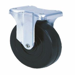 E.R. Wagner Cart & Tool Box Plate Caster, Rigid, Soft Rubber Wheel, Roller Bearing, 350 lbs Capacity, 5" Wheel Dia, 2" Wheel Width, 6" Mount Height, 3 3/4" Plate Length, 2 3/4" Plate Width: Industrial & Scientific