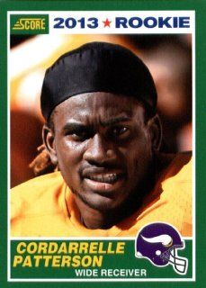 2013 Score NFL Football Trading Card # 351 Cordarrelle Patterson Rookie Minnesota Vikings: Sports Collectibles
