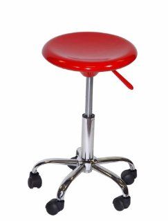 Offex Artisan Height Adjustable Sturdy Seating Artist / Studio Drafting Stool With Casters   Red   Drafting Chairs