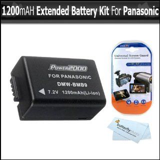 Battery Kit For Panasonic Lumix DMC FZ70, DMC FZ70K, DMC FZ60 DMC FZ60K DMC FZ100 DMC FZ40 DMC FZ47 DMC FZ150 Digital Camera Includes Extended Replacement DMW BMB9 Rechargeable Lithium Ion Battery (1200Mah) (with Info Chip!) + LCD Screen Protectors + More 