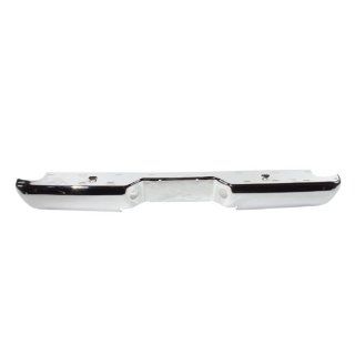 CarPartsDepot, Rear Step Bumper Chrome Face Bar Assembly Styleside Gray Pads, 364 18178 20 FO1101143 FO1101143: Automotive