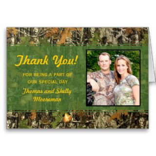 Camo Wedding Thank You Cards