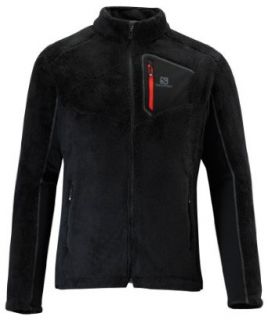 Salomon High Pile FZ Midlayer Jacket   Men's Light Onix / Dark Cloud Medium: Sports & Outdoors