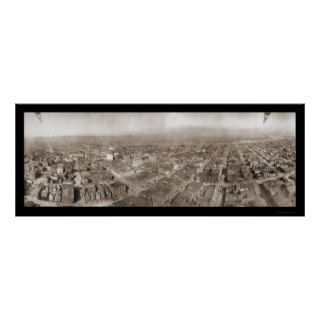 Oakland, CA Panorama Photo 1909 Poster