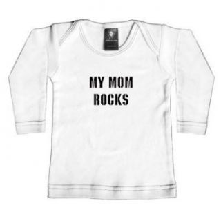 Rebel Ink Baby 373wls06 My Mom Rocks  0 6 Month White Long Sleeve Tee: Clothing