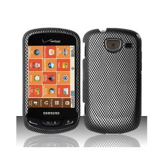 Black Carbon Fiber Hard Cover Case for Samsung Brightside SCH U380: Cell Phones & Accessories
