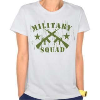 Military Squad M16   Green T Shirts