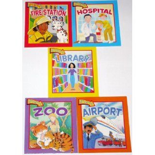 Set of Let's Go to theStories Including Firestation, Airport, Zoo, Library, Hospital: Lisa Harkrader, Jane Miles Smith: Books