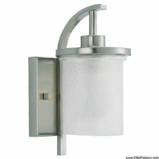 Sea Gull Lighting 89516PBLE Contemporary / Modern Single Light Energy Star Outdoor Wall Sconce from the Eter, Brushed Nickel   Wall Porch Lights  