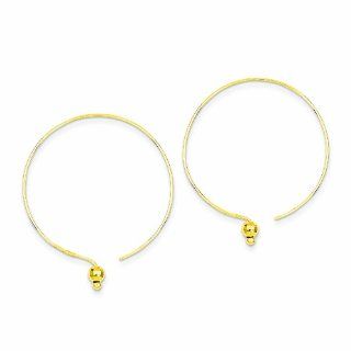 Genuine 14K Yellow Gold Threader Circle Threader Earrings 1.6 Grams Of Gold: Mireval: Jewelry