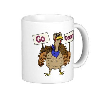 Go Vegan   Talking Turkey Mugs