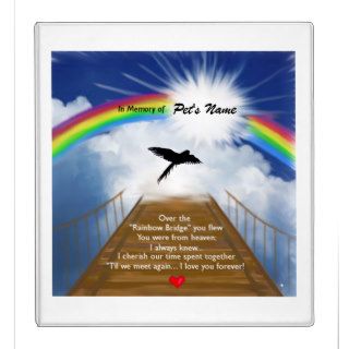 Rainbow Bridge Memorial Poem for Birds 3 Ring Binder