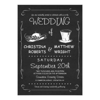 Top Hat Wedding Invitations Template