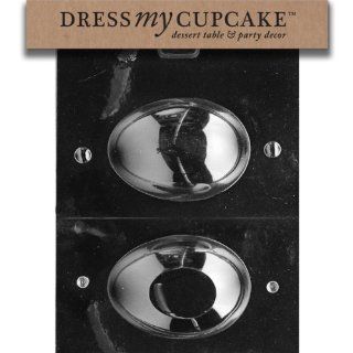 Dress My Cupcake DMCE405 Chocolate Candy Mold, 1/2 Pound Egg, Easter: Candy Making Molds: Kitchen & Dining