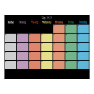 MAY 2014 PASTELL COLOR PLANNER POSTER