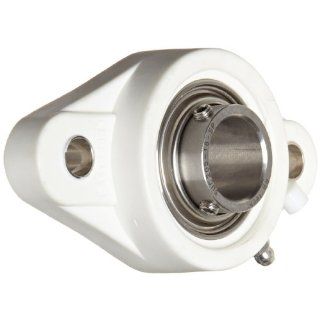 Hub City FB260CTWX1 Flange Block Mounted Bearing, 2 Bolt, Normal Duty, Relube, Setscrew Locking Collar, Wide Inner Race, Composite Housing, Stainless Insert, 1" Bore, 1.409" Length Through Bore, 3.898" Mounting Hole Spacing: Industrial &