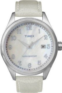 Timex Originals T2N409 Unisex T Series Pearl Dial Leather Strap Watch at  Men's Watch store.