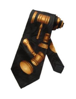 Steven Harris Mens Lawyer Law Judge Gavel Necktie   Black   One Size   Neck Tie: Clothing