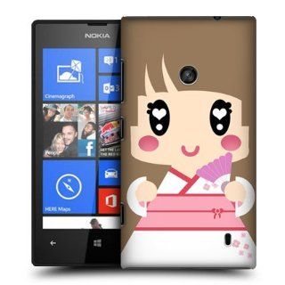 Head Case Brown Japanese Kimono Girl Kawaii Back Case Cover For Nokia Lumia 520: Cell Phones & Accessories