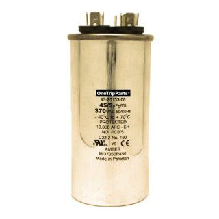 CAPACITOR 45+5 MFD 370 VAC ROUND ONETRIP PARTS DIRECT REPLACEMENT FOR YORK COLEMAN EVCON LUXAIRE S1 02425895700: Industrial & Scientific