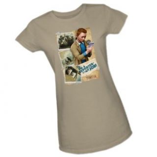I'm A Reporter    The Adventures Of Tintin Crop Sleeve Fitted Juniors T Shirt, Small Clothing