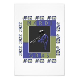 Jazz Jazz Jazz Mardi Gras Party Invitations