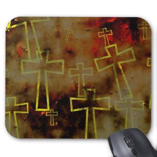 grunge cross mouse mats